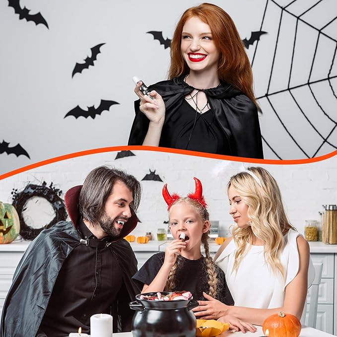 40 Pcs Halloween Lip Balm Ghost Spiderweb Skull Bat Lip Moisturizers for Halloween, 4 Styles