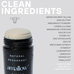 Amallow - Natural Deodorant – Aluminum Salt-Free, Tallow-Based, Baking Soda-Free, with Magnesium & Zinc – Long-Lasting Odor Protection – Handcrafted in the USA – 2.6 oz (Citrus Blossom)