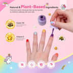 SAVILAND Glamkids Kids Nail Polish Set: 12 Colors Quick Dry Non-Toxic Nail Polish for Toddler, Water Based Peel-Off Fingernail Polish Safe Nail Art Kit with Sticker for Girls & Boys Ages 5-12 Manicure