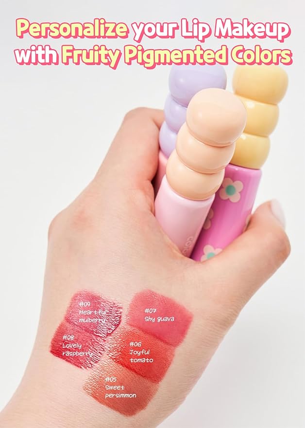 COLORGRAM Fruity Glass Tint 05 Soft Persimmon | Lip 11 Oz