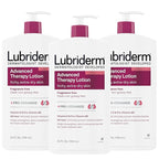 Lubriderm Advanced Therapy Fragrance-Free Moisturizing Lotion with Vitamins E and Pro-Vitamin B5, Intense Hydration for Extra Dry Skin, Non-Greasy Formula, Pack of Three, 3 x 24 fl. oz