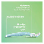 Gillette Venus Extra Smooth Razor for Women, Includes 1 Reusable Razor Handle + 4 Refills, 5-Bladed, Ergonomic No-Slip Gel Handle and Shower Holder