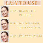 3 PCS Cream Contour Blush Stick,Long Lasting Waterproof for Women