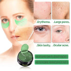 Under Eye Patches,30 pairs Hyaluronic Acid Anti-Aging Under Eye Mask, Collagen Under Eye Gel Pads for Dark Circles, Wrinkles, Fine Line, Puffiness (Green)