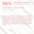 Panier des Sens - Ultra Rich Face Cream - with Hyaluronic Acid + Peony Extract - Moisturizing and Radiance - Skin Care for Women Made in France - Facial Moisturizer 99% Natural Ingredients – 1.7 floz