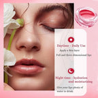 4 PCS Honey Lip Balm Pot, Honey & Strawberry Lip Sleeping Mask Vitamin E & Moisturizing Propolis Lip Balm with Stick, Prevention Dry and Cracked Lip Scrubs Exfoliator Lip Wrinkle