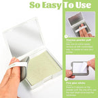 Oil Blotting Sheets for Face, Blotting Paper For Oily Skin Green Tea 100 sheets with Portable Mirror Case & Makeup Puff, Oil Absorbing Sheets For Face