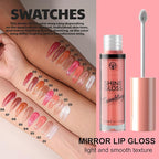 Pink Lip gloss Lip Plumper Gloss Shimmer High Shine Lip Gloss Moisturizing Tinted Lip Gloss Long Lasting Waterproof Lip Oil (04# Magenta Shimmer)