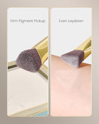 Desert Oak Series Triangular Contour Brush - Angled Synthetic Bristles for Cream/Liquid/Powder, Luxe Bubinga Handle & Brass Ferrule (CM 178)