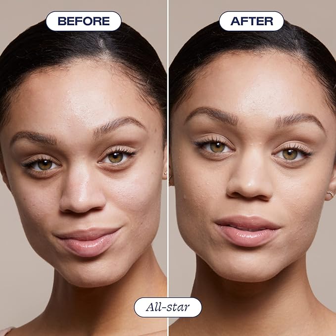 Alleyoop Game Face Concealer Makeup, Lightweight to Medium Buildable Coverage Under Eye Concealer, For Blemishes, Crease-proof and Hydrating with Aloe Stem Cell, Smooth Second Skin Finish - All-Star