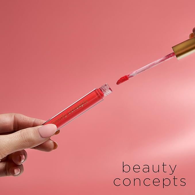 Beauty Concepts Lip Gloss Collection – Shimmering, Glossy Lip Makeup Set for a Radiant Finish, Red