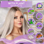 Purple Shampoo - Toner for Blonde Hair - Sulfate and Paraben Free - More Balanced Color Treated, Bleached, Silver, White and Gray Hair - No More Orange, Straw Yellow and Brassy Tones - Women and Men