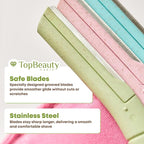 Paris Women Facial Eco Razors - 3 pcs per pack - Wheat Straw Eyebrow Razors - Multipurpose Facial Body Hair Peach Fuzz Removal Trimmer Shaver - Dermaplaning Tool - Protective Safety Cover