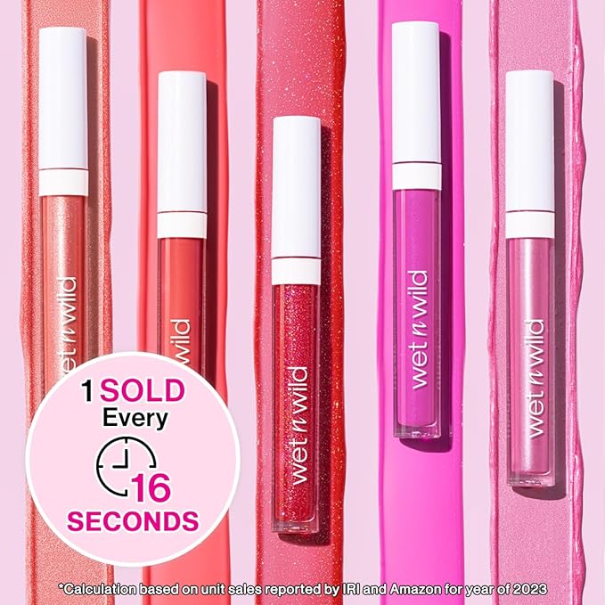 wet n wild MegaSlicks Lip Gloss, Ultra-Glossy, Vitamin-E Enriched, Ultra-Gloss High Shine Moisturizing, Cruelty-Free & Vegan - Bronzed Berry