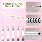 5pcs Nail Art Liner Brushes,Liner