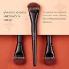 Jessup Foundation Brush for Liquid, Smooth Angled, Large Face Makeup Brush for Blending Liquid, Cream MUL02