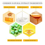 4 Piece Honey Milk Lip Mask Lip Balm Lip Scrub Lip Oil Lip Care Kit, Moisturizing & Nourishing Dry and Cracked Lips, Overnight Sleeping Lip Exfoliator Lip Moisturizer Lip Repair