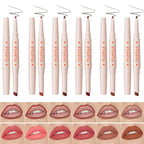 Light Pink Matte Lip Liner and Dark Lipstick Crayon Set, Velvet Long-Lasting Creamy Lip Liner Smudge-Proof Waterproof High Pigmented Lip Pencil Smooth Longwear Lip Liner For Women Makeup(#02)