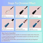 Allstarry White Chrome Nail Powder, 4 PCS Color-Shift Chameleon Mica Powder Pearlescent Pearl Pigment Aurora Chrome Effect Glitter Dust Iridescent for Gel Polish Nail Art Decoration, Resin Craft