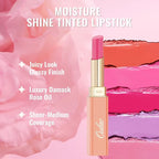 Oulac Moisturizing Shine Lipstick For Women Christmas Set 2PCS, 2 in 1 Tinted Lip Balm for Winter, Hydrated Juicy and Glossy Lip Color for Dry, Cracked and Chapped Lips, Vegan [07+14]