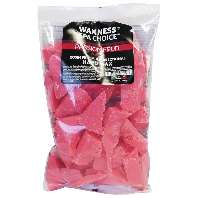 Waxness Spa Choice Rosin Free Multidirectional Hard Wax Passion Fruit 2.2 lb / 1 kg