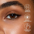 Anti-Aging Caffeine Eye Cream with Metallic Applicator, Eyebag Remover, Under Eye Cream Skin Care Anti-Wrinkles, Fine Lines, Dark Circles, 0.6 OZ