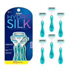 Schick Hydro Silk Sensitive Women's Disposable Razors, 6ct | 5-Blade Disposable Razors for Women Sensitive Skin | Travel Razor for Women