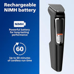 Norelco Philips Multi Groomer All-in-One Trimmer Series 3000-13 Piece Mens Grooming Kit for Beard, Face, Nose, Ear Hair Trimmer and Hair Clipper - NO Blade Oil Needed, MG3740/40