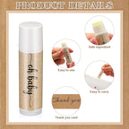 50 Sets Baby Shower Lip Balm Favor with Thank You Tags and Organza Bags, Lip Balm Bulk Baby Shower Gifts for Guests Prizes Gender Reveal Souvenirs Neutral Birthday Supplies