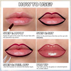 Cilrofelr Peel Off Lip Liner Stain, Long Wear Tattoo Lip Liner with Tweezer, Peel Off Lip Stain with Matte Finish, Long Lasting, Waterproof, Transfer-proof, Highly Pigmented Color (Berry)