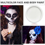 White Face Body Paint Halloween Cosplay Clown Zombie Costume Sfx Makeup Professional Oil Based Cream Face Paint Palette for Adults and Kids