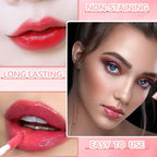 Eakroo 10 Colors Lip Tint Stain Set, Korean Lip Gloss Watery Lip Stain Moisturizing Mini Liquid Lipstick Set, Multi-Use Lip and Cheek Tint, Non-Stick Cup, High Pigment, Long-Lasting, Vivid Color