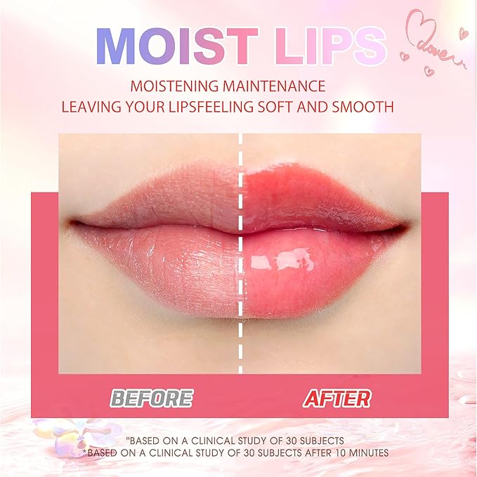 LANGMANNI Moisturizing Lip Oil,No-Sticky Lip Gloss Lip Balm Lip Care,Fruit Flavoured Lip Oil For Dry Lip's Moisturizing Hydrating And Nourishing ((Coco))
