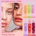 Hydrating Roll On Lip Oil, 6 Pcs Lip Glow Oil Plumpimg Lip Balm Long Lasting Non Sticky Lip Gloss Transparent Colorless Moisturizing Lip Lotion