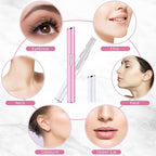 Chumia 2 Pcs Electric Eyebrow Trimmer Women Precision Face Razors Mini Shaver with Comb Christmas Women Gift Battery Operated Personal Epilator for Face Neck Fuzz Lips Leg(White, Pink)