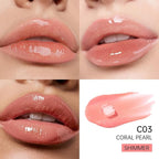 Catkin Lip Plumper Gloss, Tinted Lip Serum with Hyaluronic Acid & Jojoba Oil, Non-sticky Volumizing Hydrating Formula for a High Shine Maximum 3D Look, Plump & Soft Lips 0.12 Fl Oz - C03 Coral Pearl