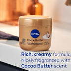 NIVEA Cocoa Butter Body Cream with Deep Nourishing Serum, Cocoa Butter Cream for Dry Skin, 16 Ounce Jar