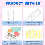 60 Pcs Lip Balm Pouches Plastic Money HolderClear Lipstick Holder Clear Plastic Domes for Gift Card DIY Crafts with Double Side Tape