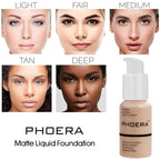 PHOERA Foundation,6 Pcs Matte Liquid Lipstick