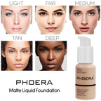 PHOERA Foundation,6 Pcs Matte Liquid Lipstick