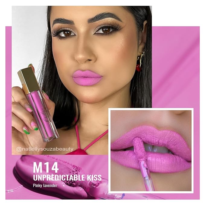 Oulac Matte Lipstick Metallic Lipstick Set for Women, Long Lasting Dual-UseLiquid Lipstick High Impact Lip Color Full Coverage Lip Makeup with Vitamin E Waterproof Formula,Vegan M14+M25+MD02