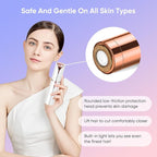 Facial Hair Remover for Women, Device, Remover Women Face, Finishing Touch Upper Lips, Chin & Cheeks, USB Rechargeable with LED LightIncluded Two Replacement Heads (White)