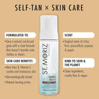 St Moriz Professional Clear Tanning Mousse with Aloe Vera & Vitamin E, Fast Drying Vegan Fake Tan, Medium to Dark (200ml)
