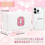 Personalized initial letter makeup bag,