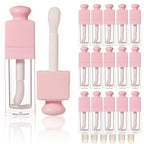 COSIDEA 18PCS Empty 8ML Square clear Lip Gloss Tube Silver big doe foot wand lipgloss tubes for Lip oil tint bottles container… (Pink)