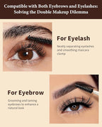 Eyebrow Brush, Dual-ended Angled Eyebrow Brush for Brows or Lashes D108 - Black