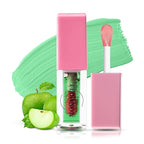 Hydrating Lip Glow Oil - Plumping Lip Oil Gloss Tinted for Lip Care and Dry Lips, Non Sticky & Fresh Texture, Shiny and Moisturizing (Green Apple)