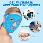 Ice Pack Cold Face Eye Masks Reduce Face Puff, Dark Circles, Reusable Cold Hot Gel Face Eye Mask, Suitable for Women Facial SPA, Ice Face Mask for Sleeping, Headaches (Blue)