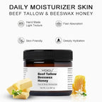 Beef Tallow and Honey Face Moisturizer for Face & Body - Organic Beef Tallow Moisturizer with Tallow and Beeswax & Honey, Beef Tallow for Skin Intensive Hydration - Vitamins(B1, A, D E & K) 2oz