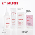 Revlon ColorSilk Tone + Gloss + Care Demi Permanent Hair Color, Dye Kit with Leave-In Scalp and Haircare Serum, 2x Shinier, 4x Stronger, 4RV Burgundy, 4.5 fl oz